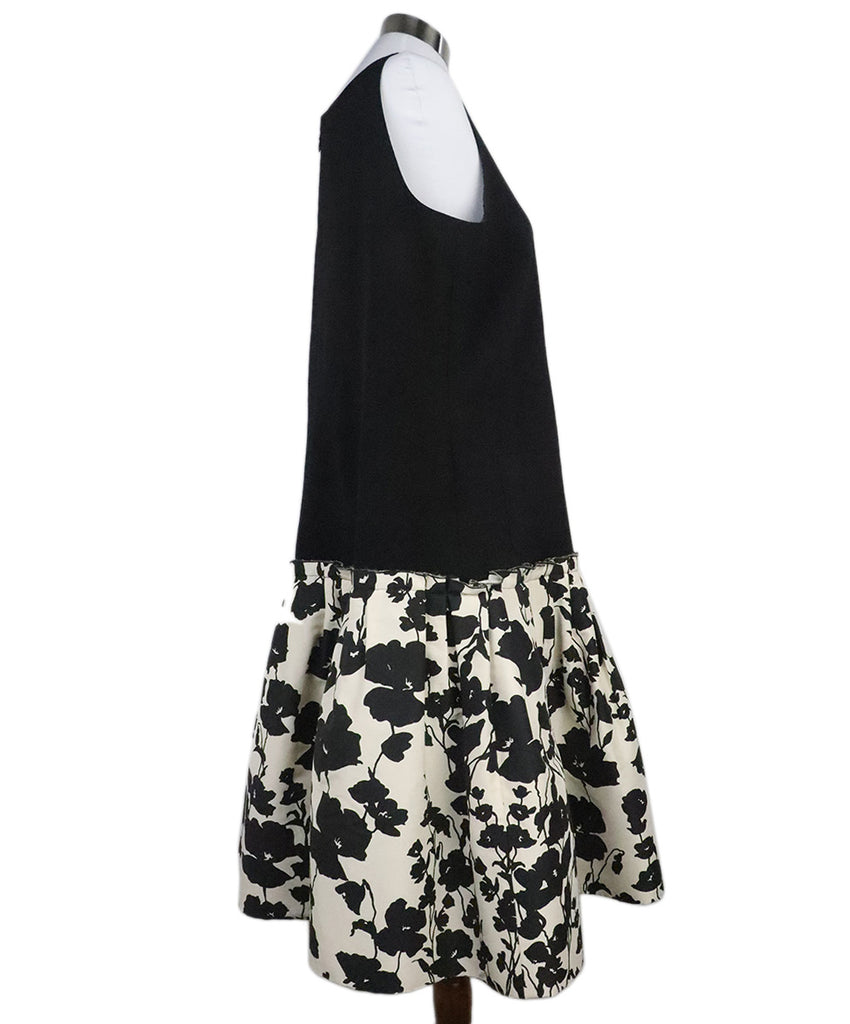 Oscar De La Renta Black & Ivory Floral Dress 1