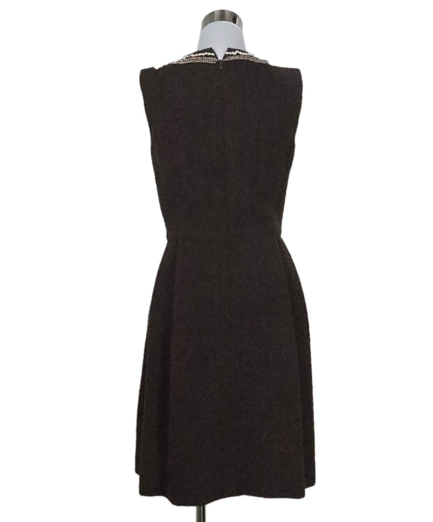 Oscar De La Renta Brown Wool Dress 2