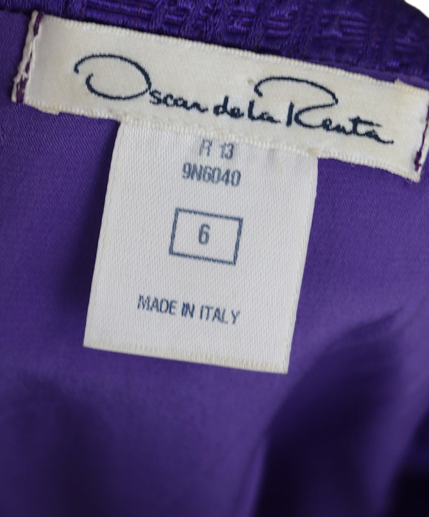 Oscar De La Renta Purple Cotton Silk Dress 3