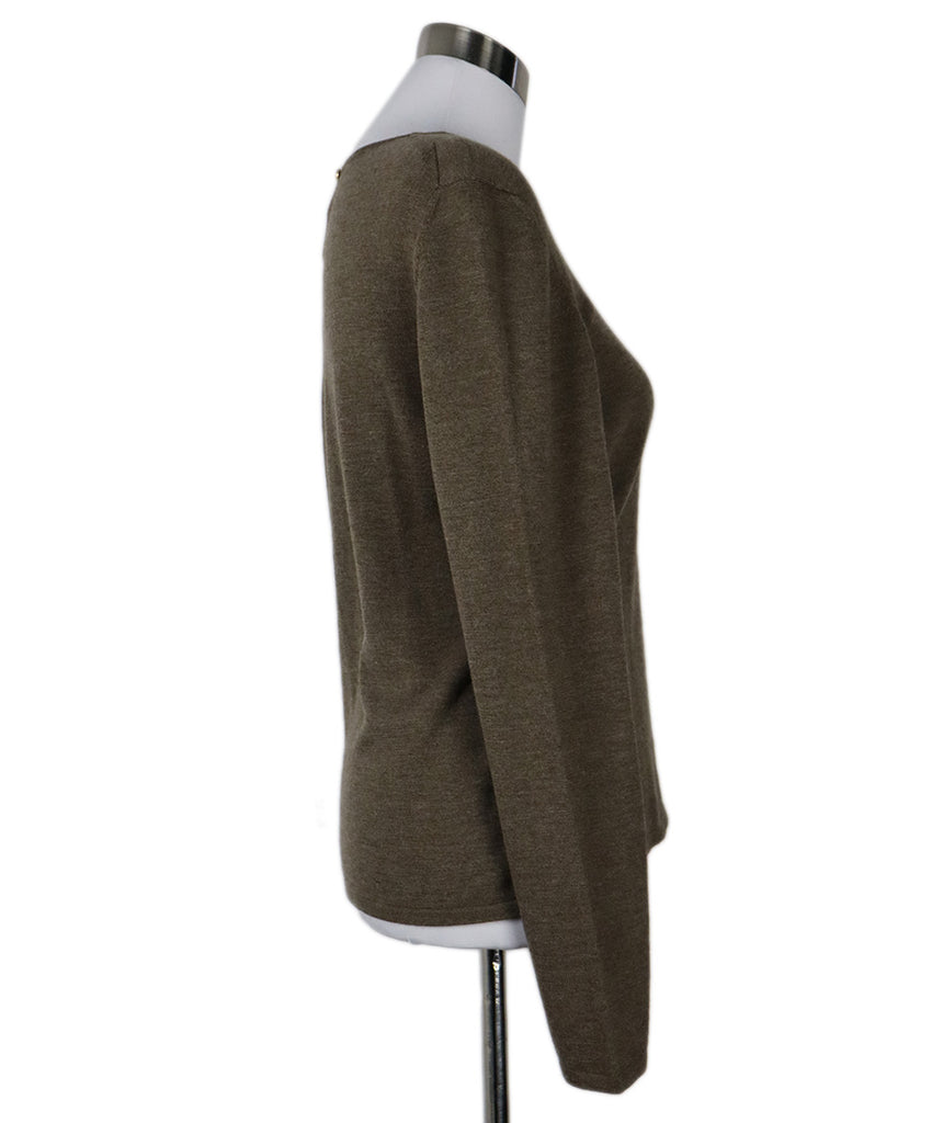 Oscar De La Renta Taupe Cashmere Sweater 1