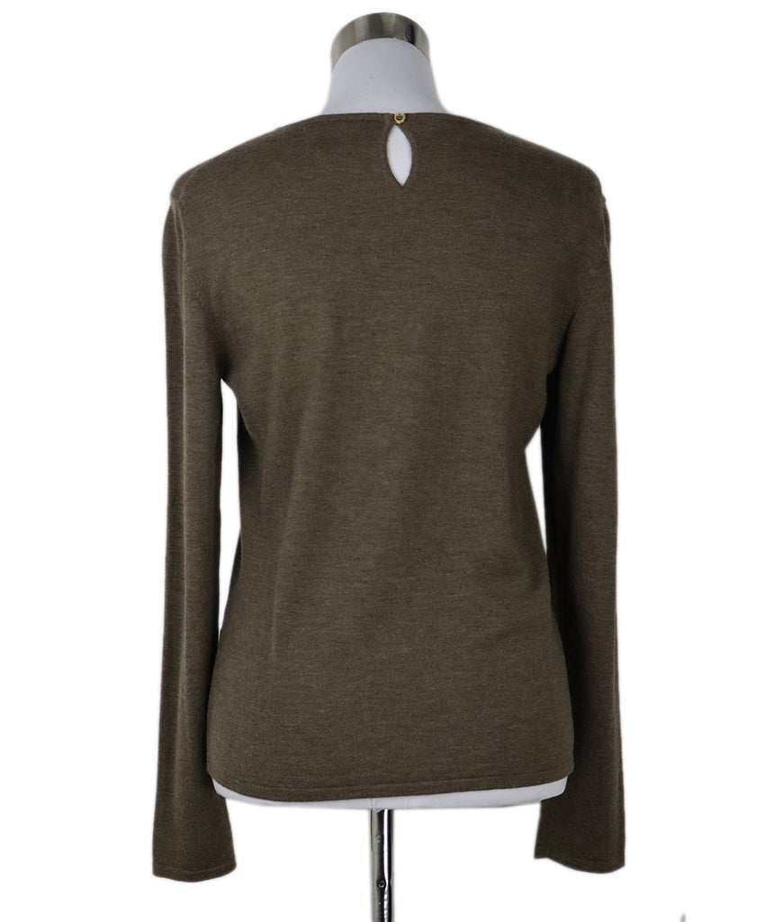 Oscar De La Renta Taupe Cashmere Sweater 2