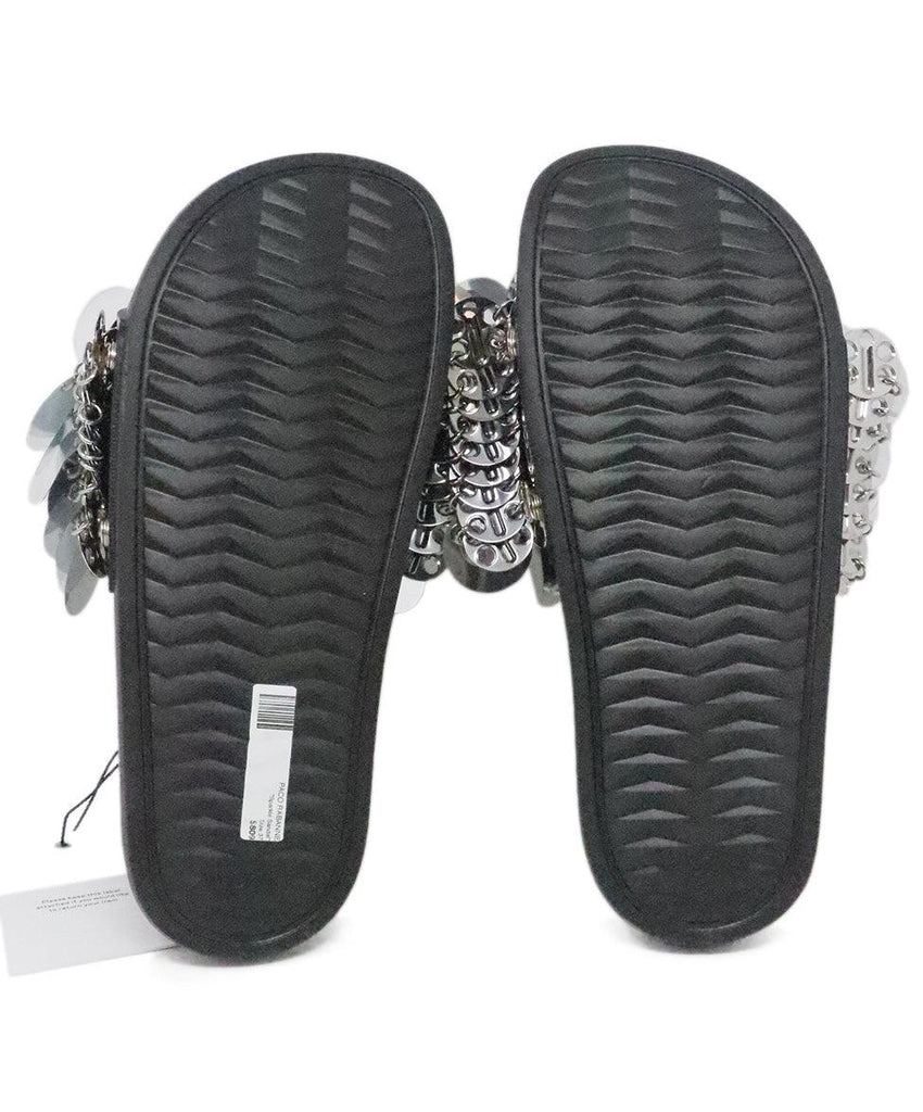 Paco Rabanne Silver Sequin Slides 4