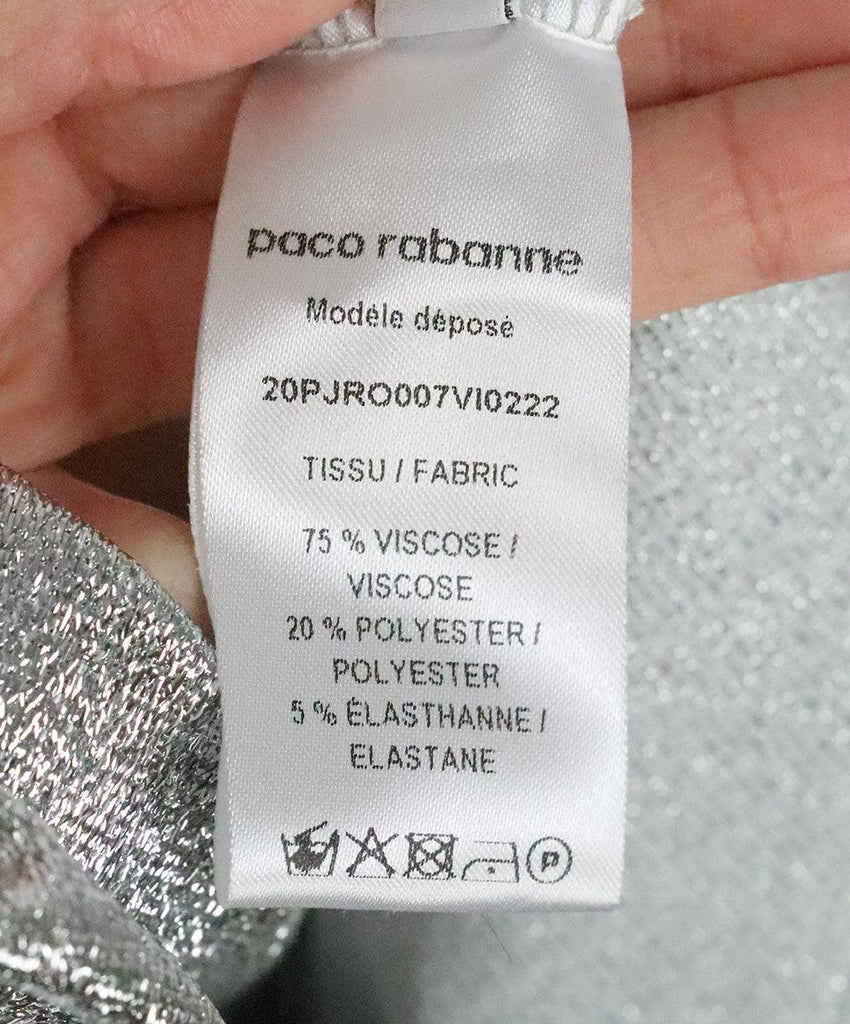 Paco Rabanne Silver Lurex Dress sz 4 - Michael's Consignment NYC