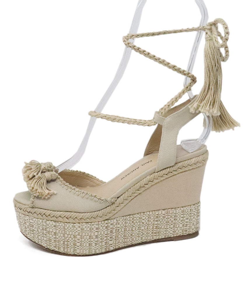 Paul Andrew Beige Canvas Sandals 1