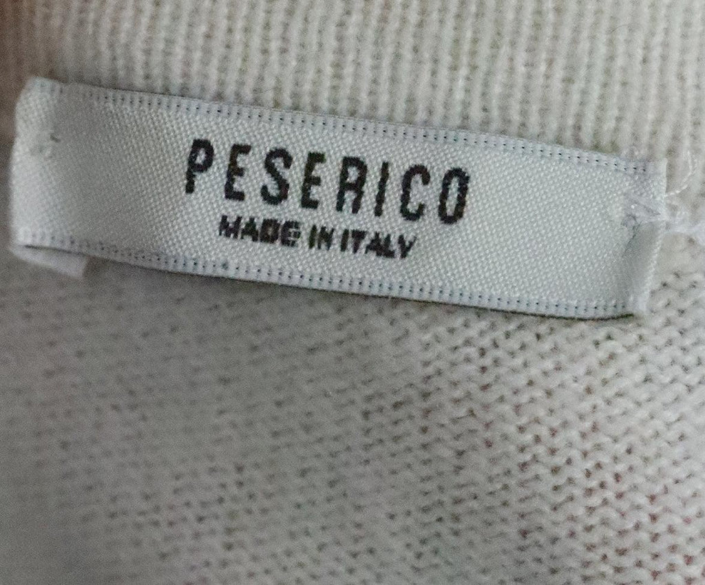 Peserico Ivory & Grey Cashmere Sweater 3