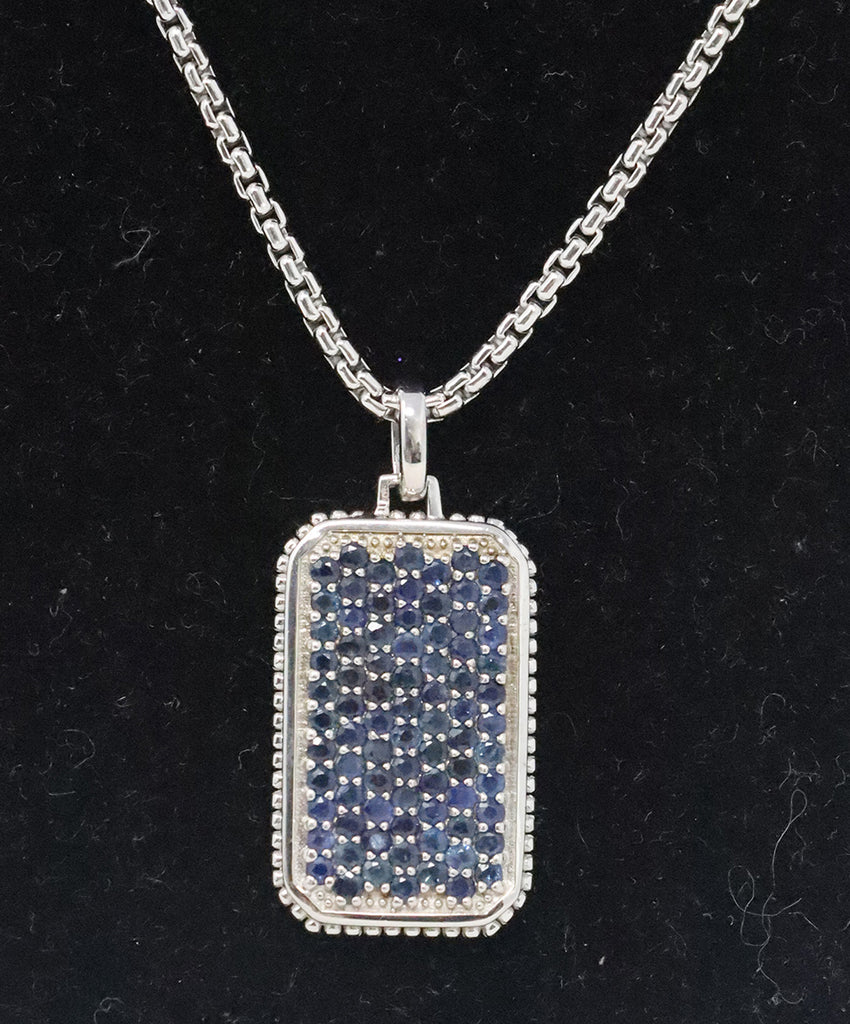 Phillip Gavriel Sterling Silver & Sapphire Necklace 1