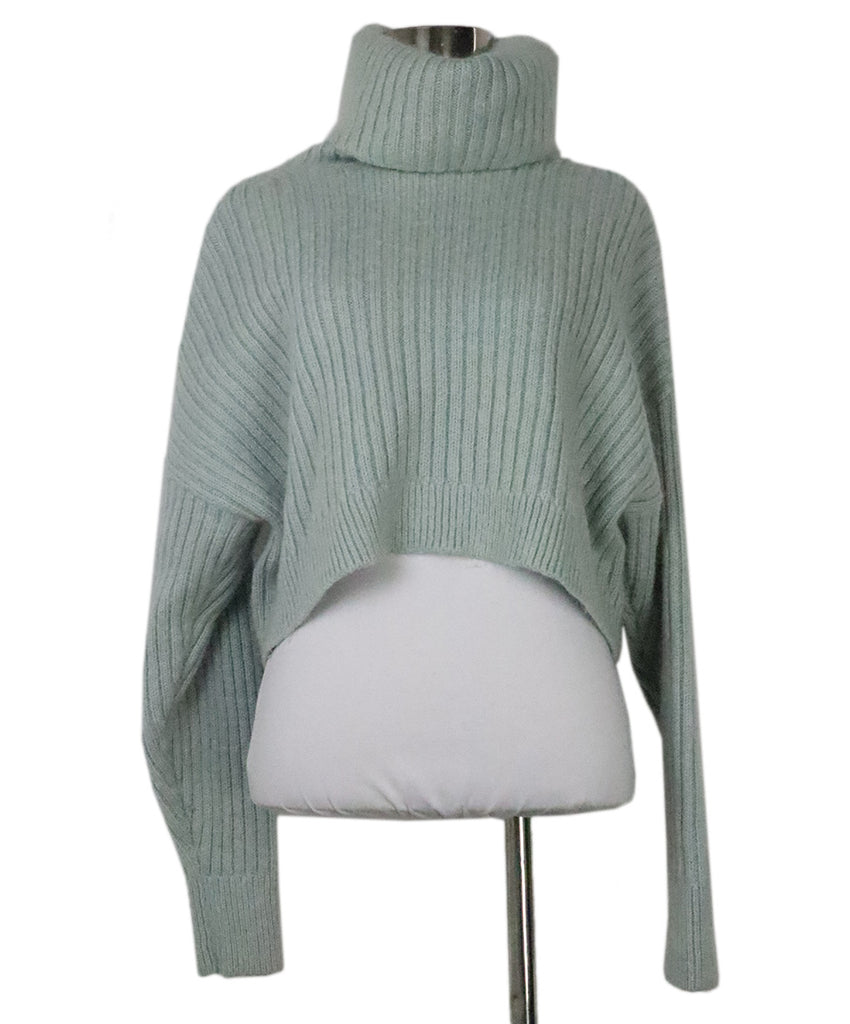 Phillip Lim Cropped Mint Wool Sweater 