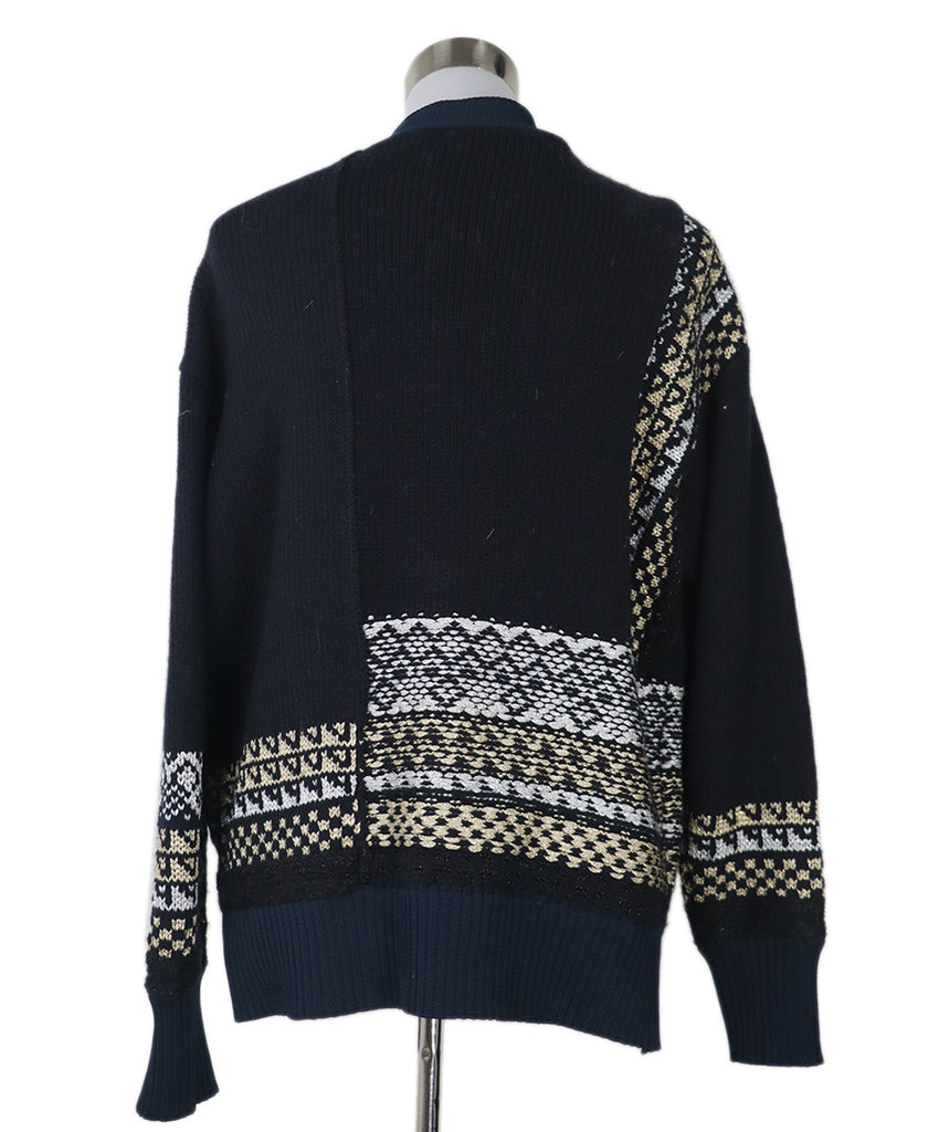 Phillip Lim Navy & Gold Knit Cardigan 2