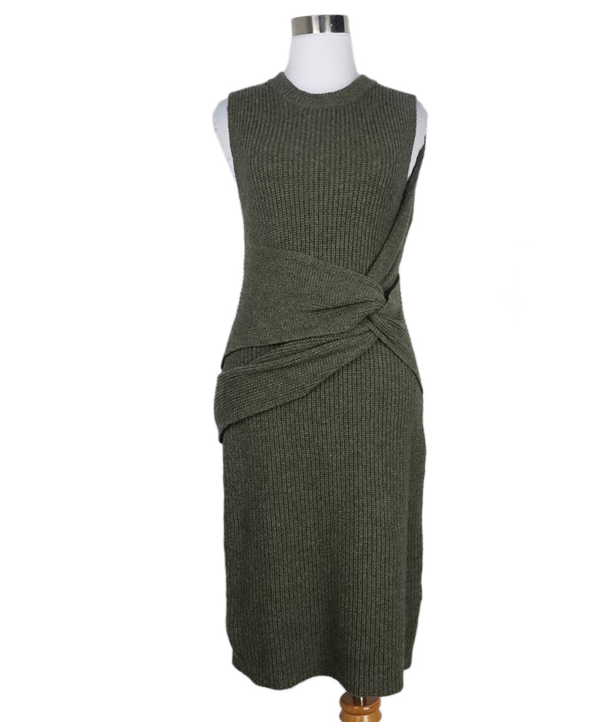 Phillip Lim Olive Green Wool Dress 