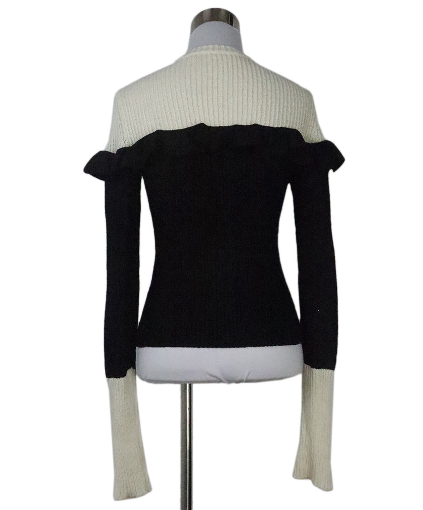 Philosophy Black & Cream Ruffle Trim Cardigan 2