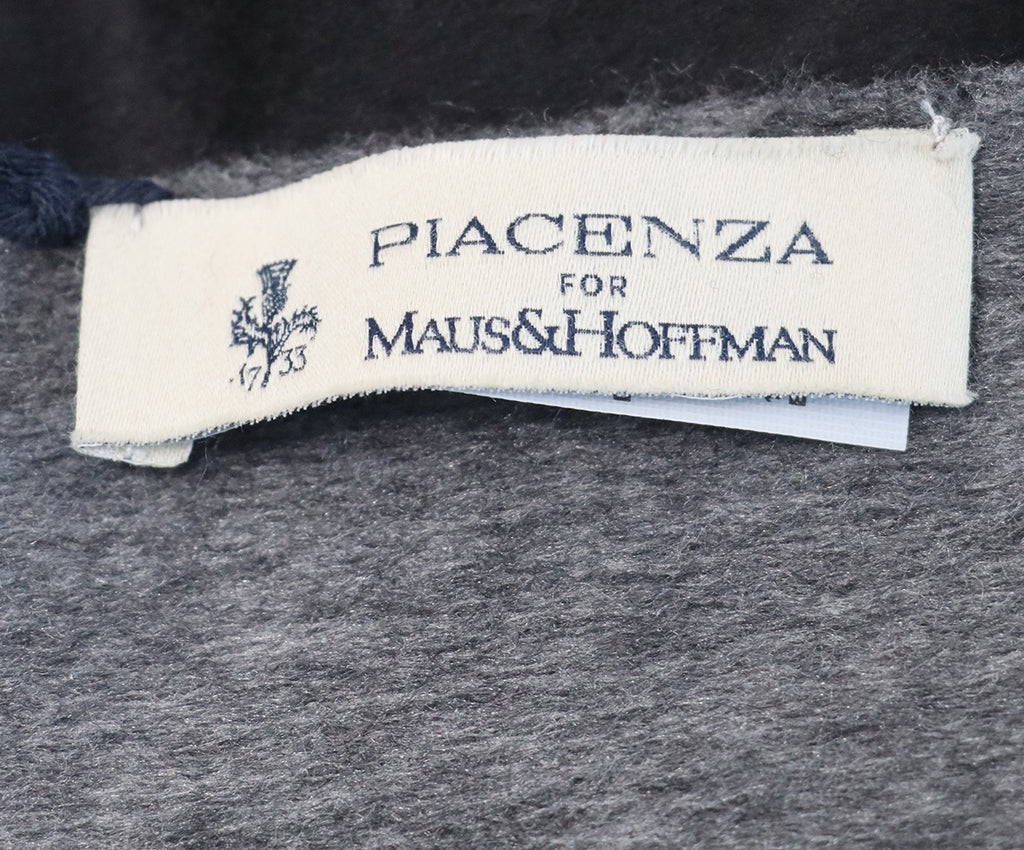 Piacenza Black & Grey Cashmere Scarf 4