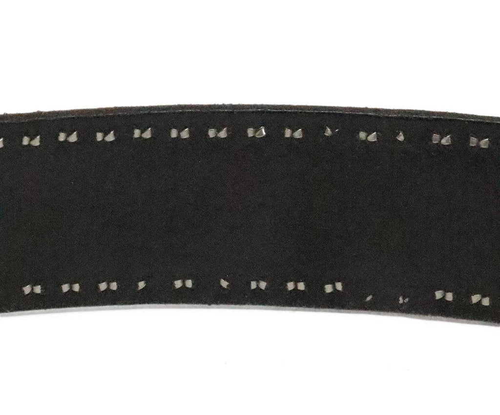 Polo Black Leather Studded Belt 3