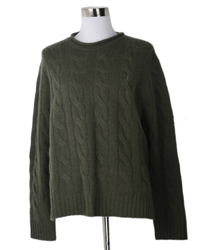 Polo Olive Green Wool & Cashmere Sweater 