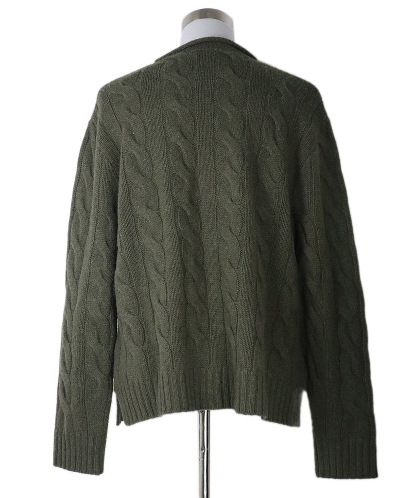 Polo Olive Green Wool & Cashmere Sweater 2