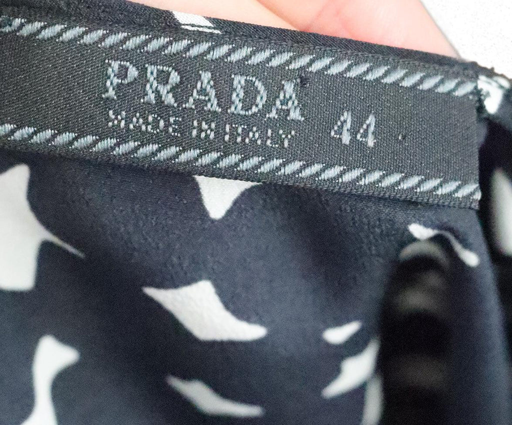 Prada B&W Print Silk Skirt 3