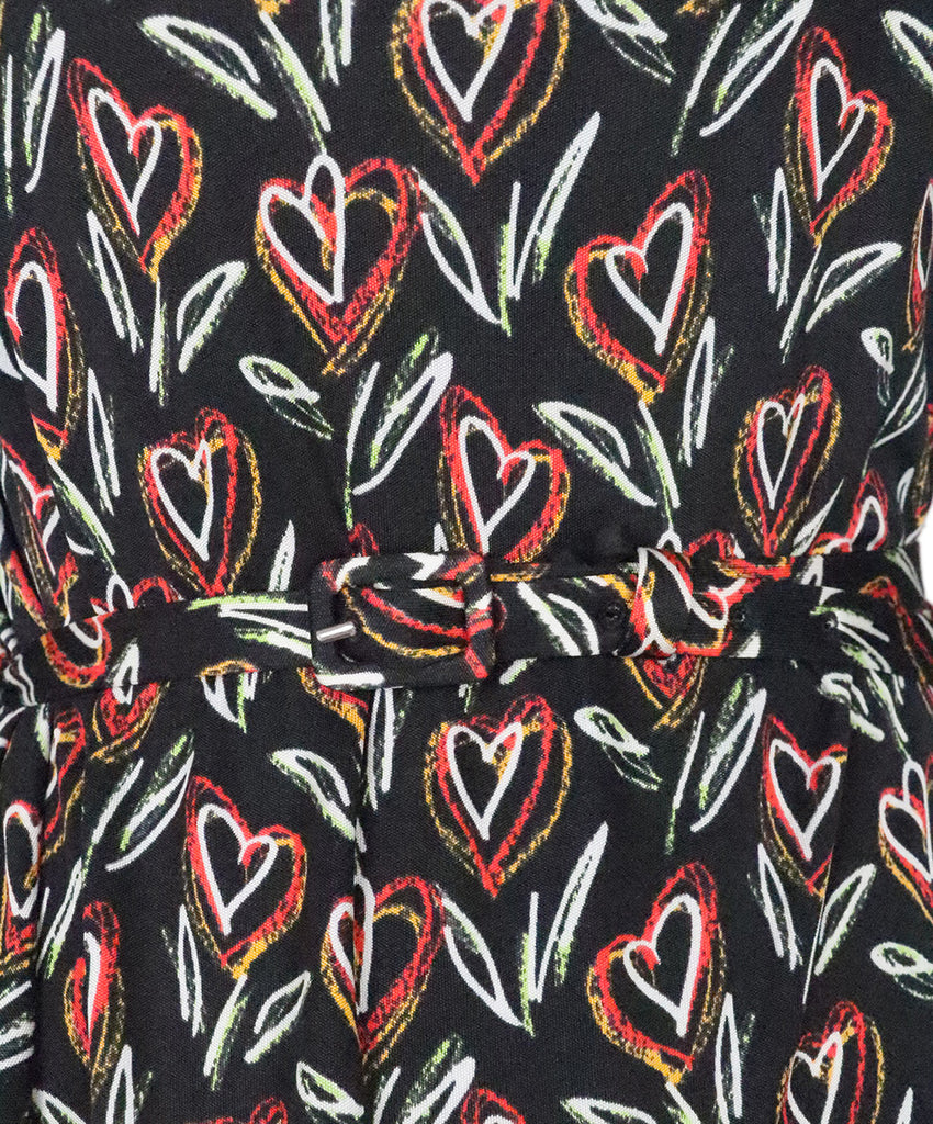 Prada Black Heart Print Top 5