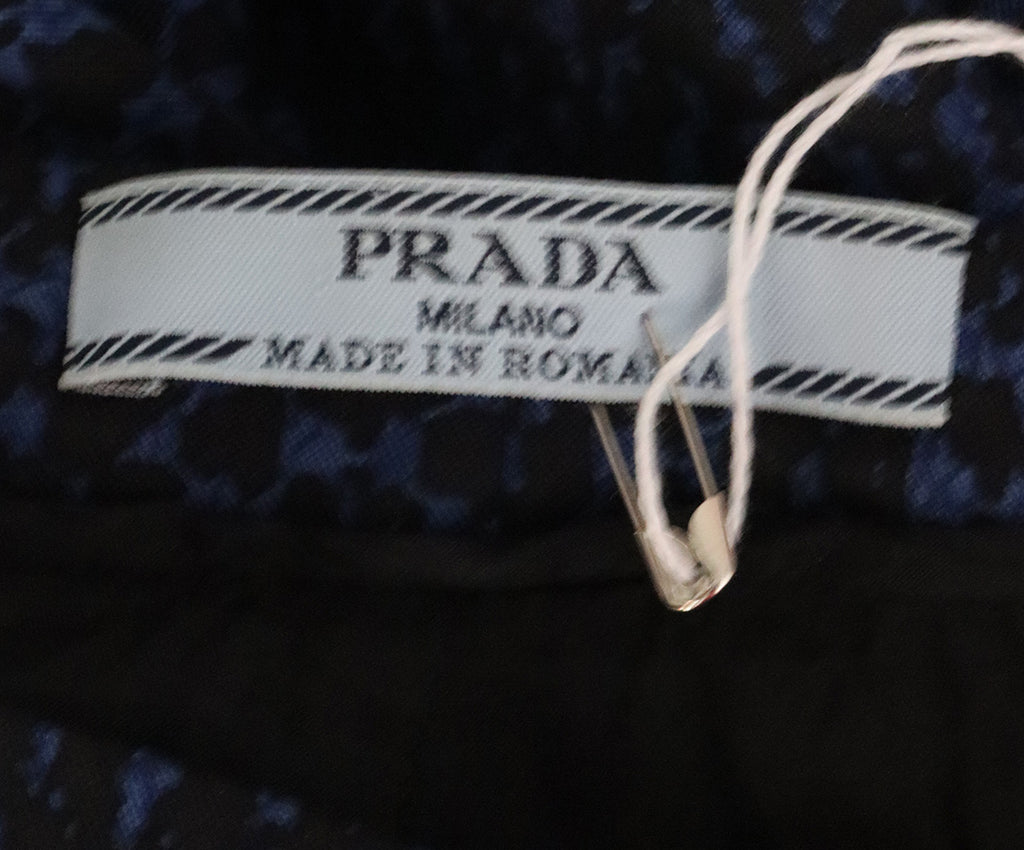 Prada Black & Blue Print Pants 2