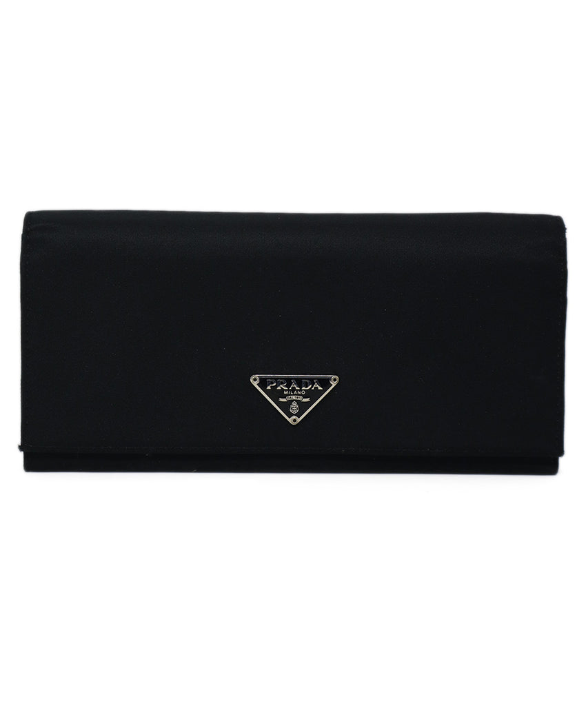 Prada Black Nylon & Leather Wallet 