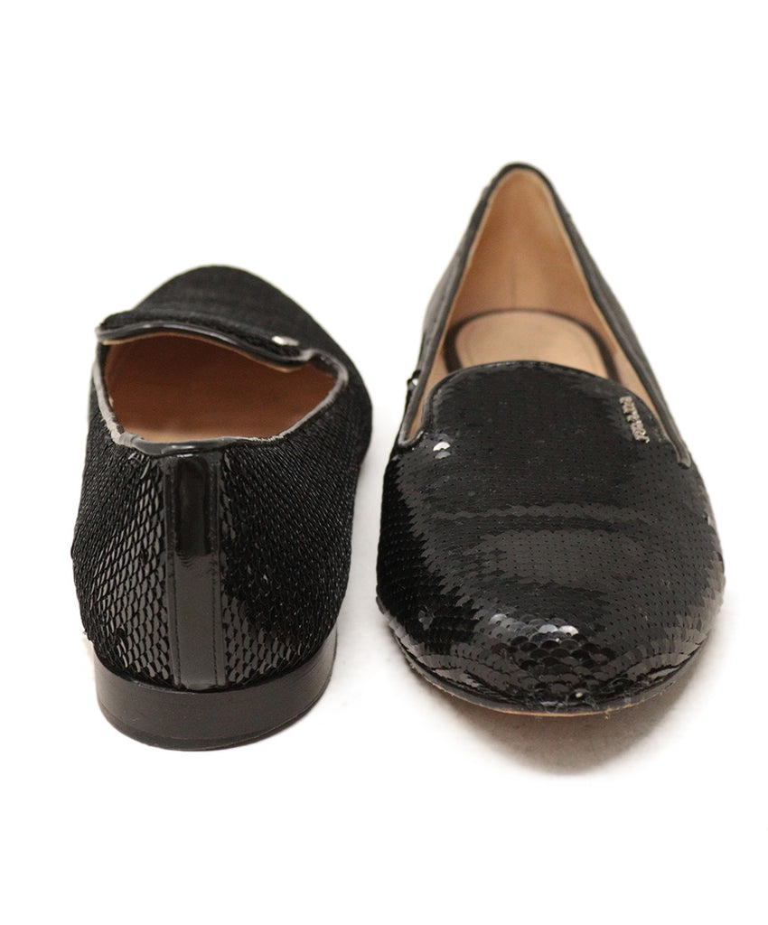 Prada Black Sequin Flats 2