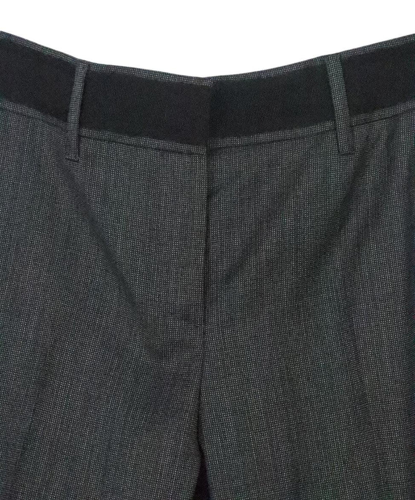 Prada Grey & Black Grosgrain Pants 3