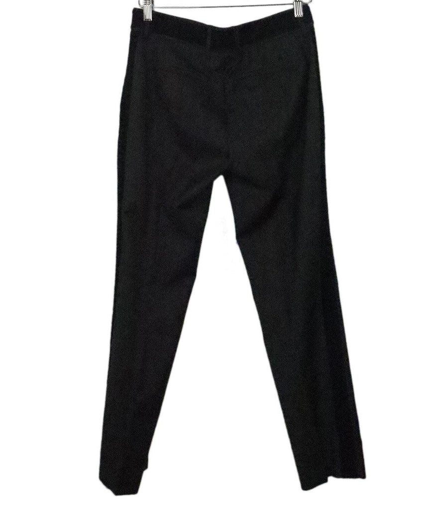 Prada Grey & Black Grosgrain Pants 1