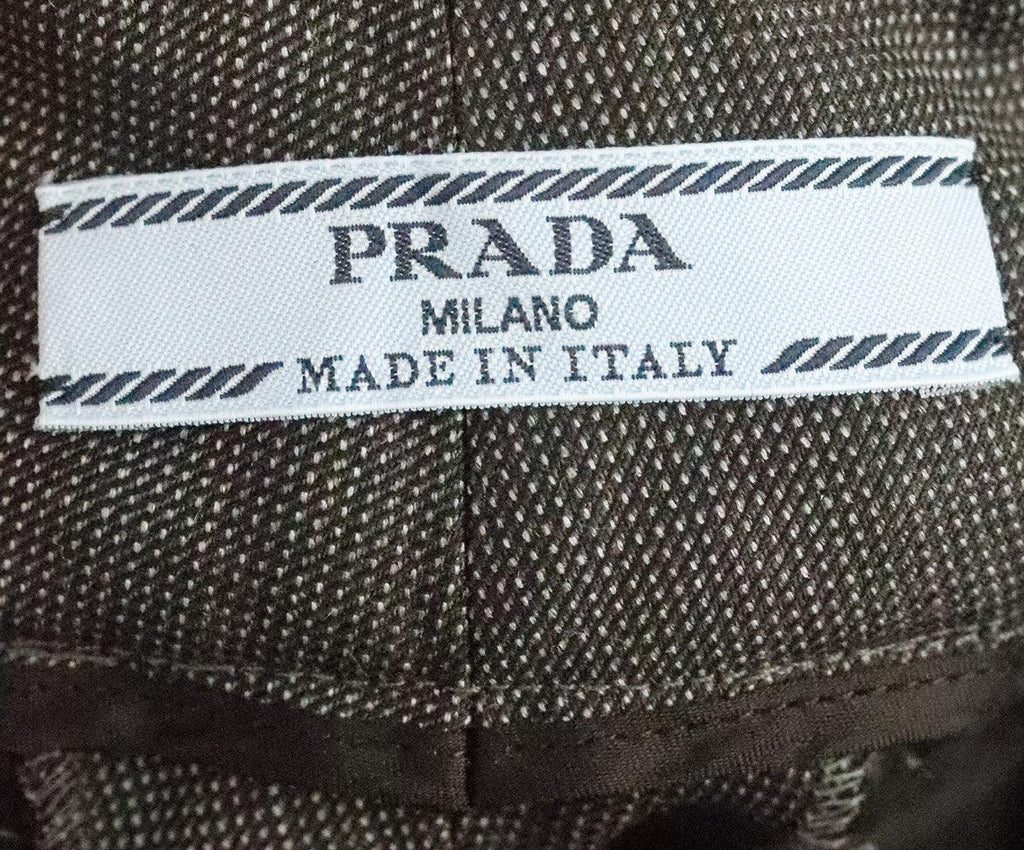 Prada Grey & Black Grosgrain Pants 2