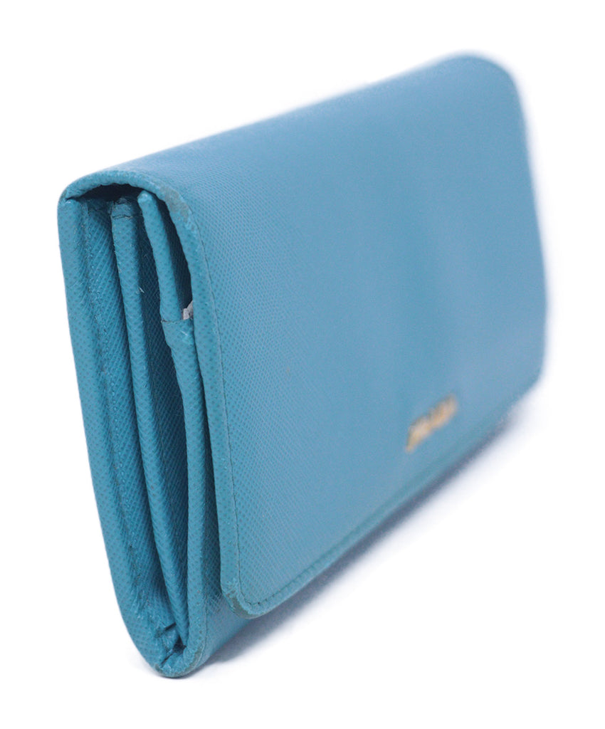 Prada Blue Leather Wallet 1