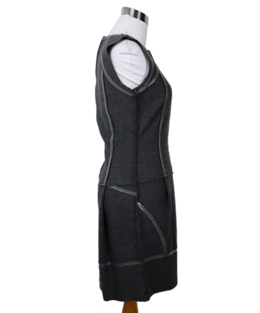 Prada Grey Wool Sleeveless Dress 1