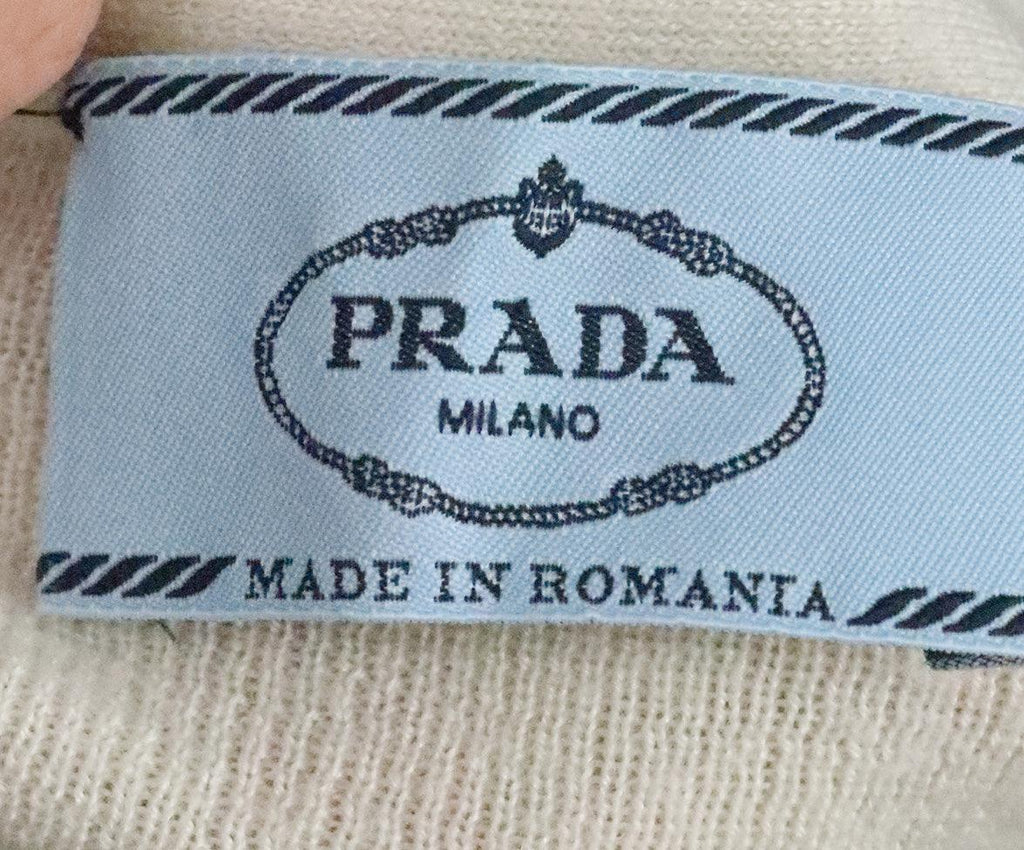 Prada Ivory Cashmere & Silk Cardigan 3