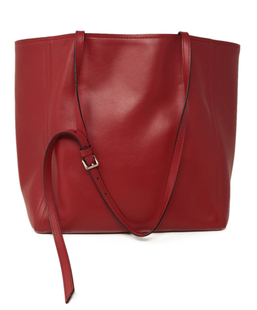  Prada Red Leather Handbag 2