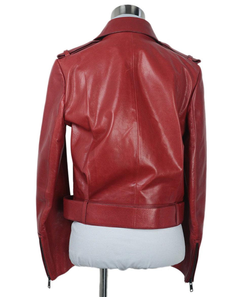 Prada Red Leather Moto Jacket 2