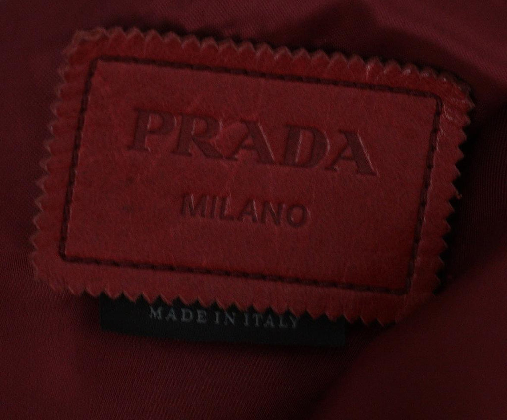 Prada Red Leather Moto Jacket 3