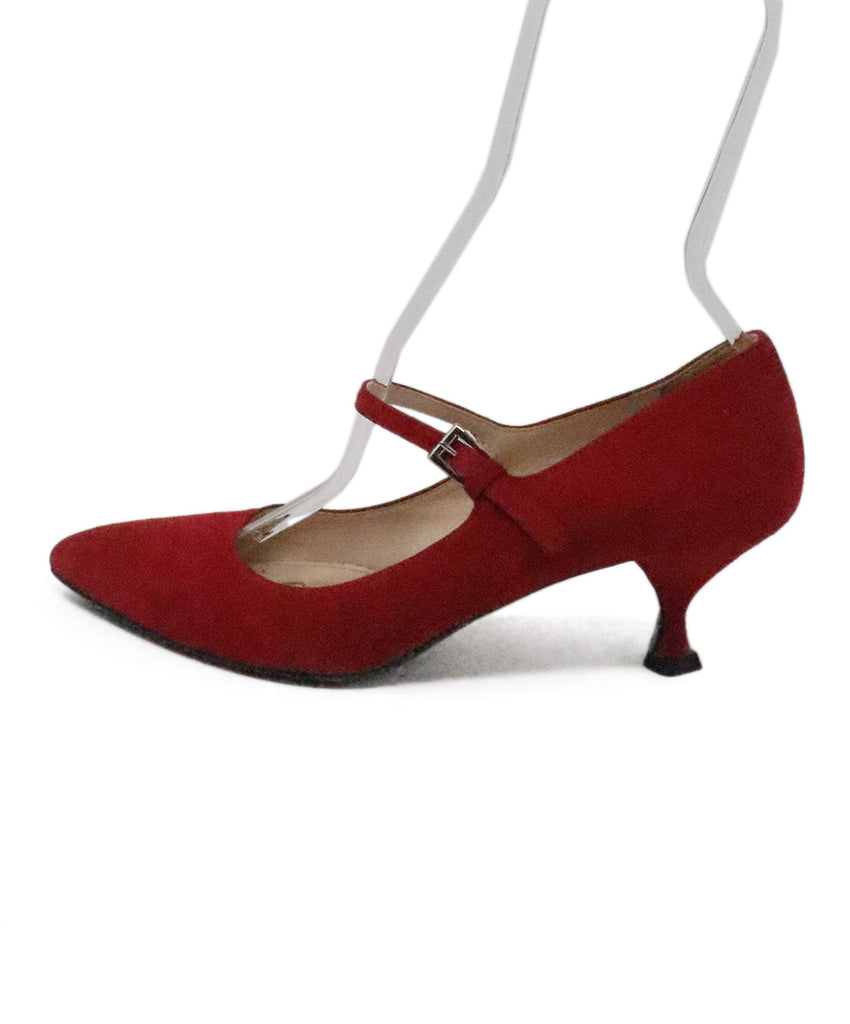 Prada Red Suede Heels 1