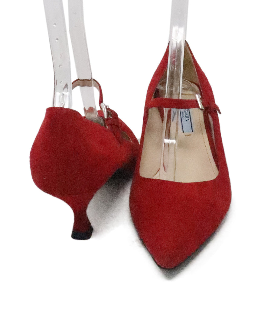 Prada Red Suede Heels 2