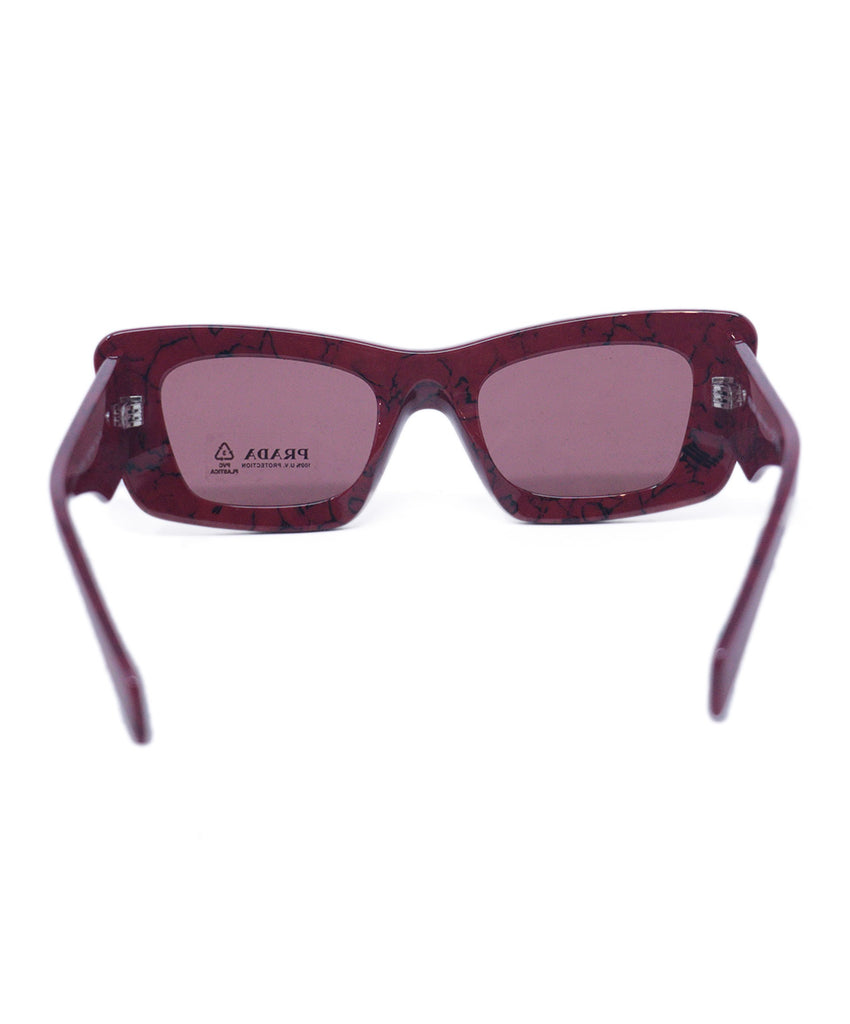 Prada Red & Black Print Sunglasses 2