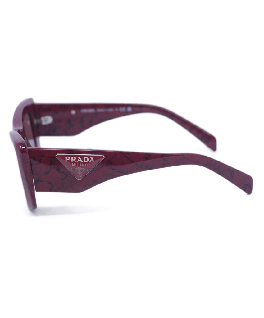 Prada Red & Black Print Sunglasses 3