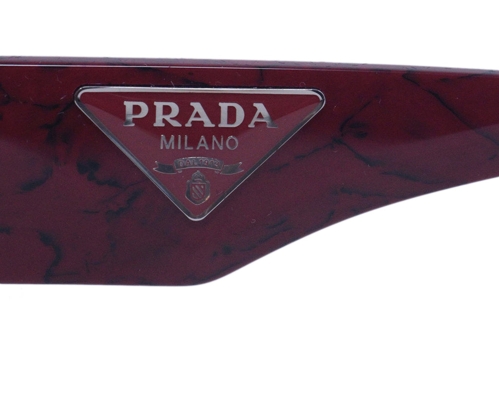 Prada Red & Black Print Sunglasses 5