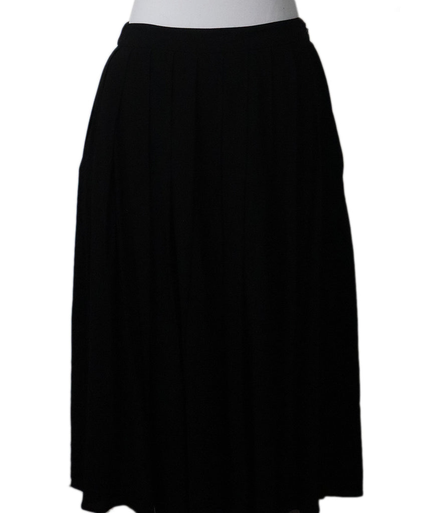 Prada Black Pleated Skirt 