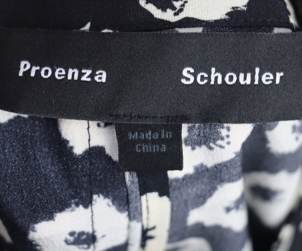 Proenza Schouler Black & Beige Print Top 3