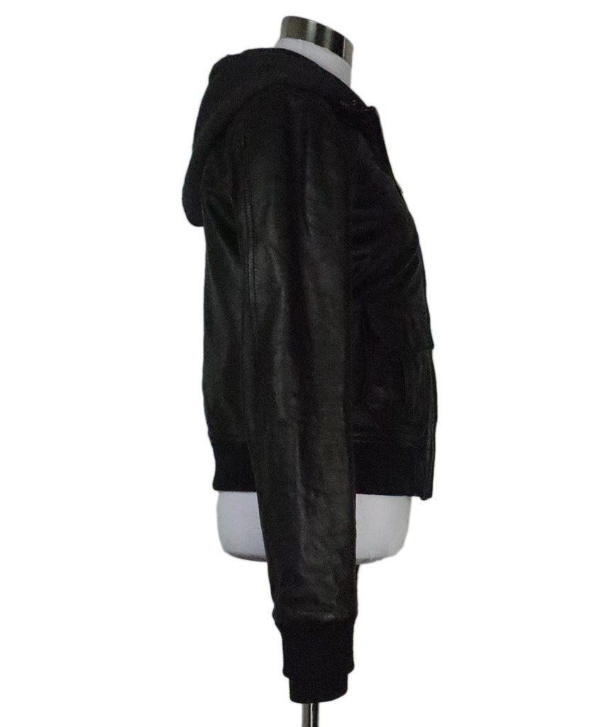 R13 Black Leather & Knit Jacket 1