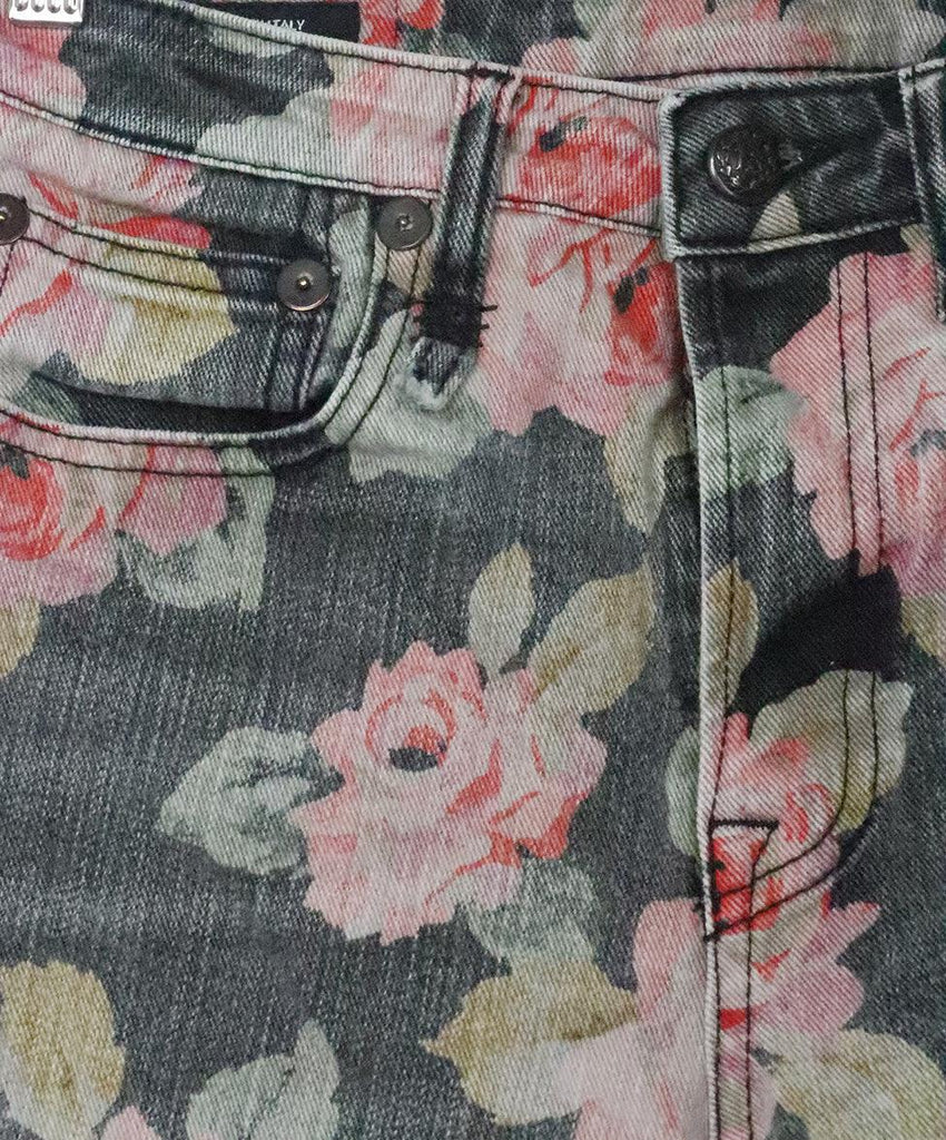 R13 Black & Pink Floral Jeans 3