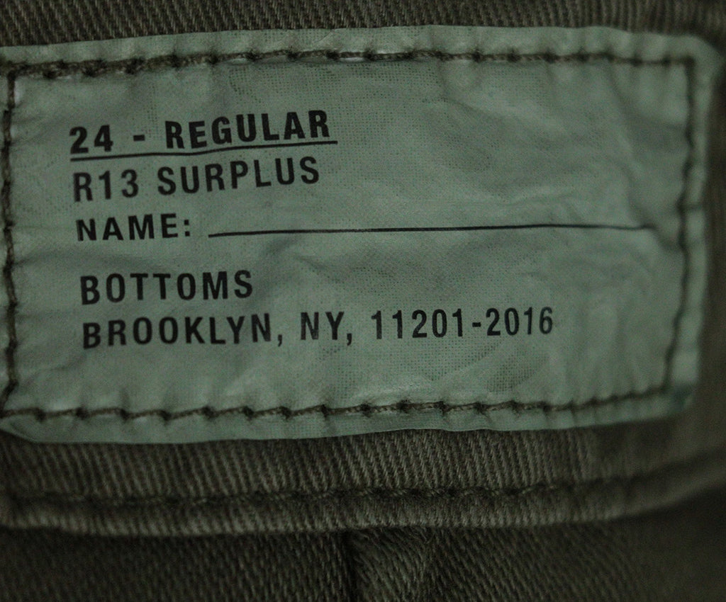 R13 Olive Green Cotton Pants 4