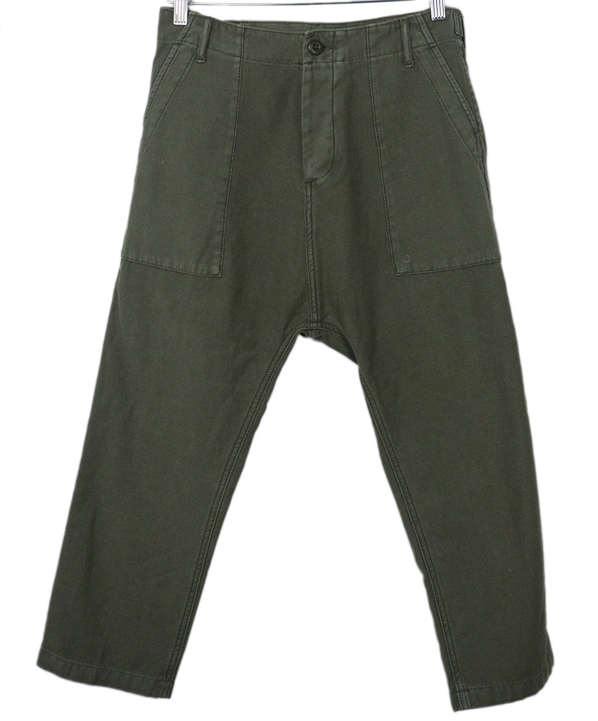 R13 Olive Green Cotton Pants 