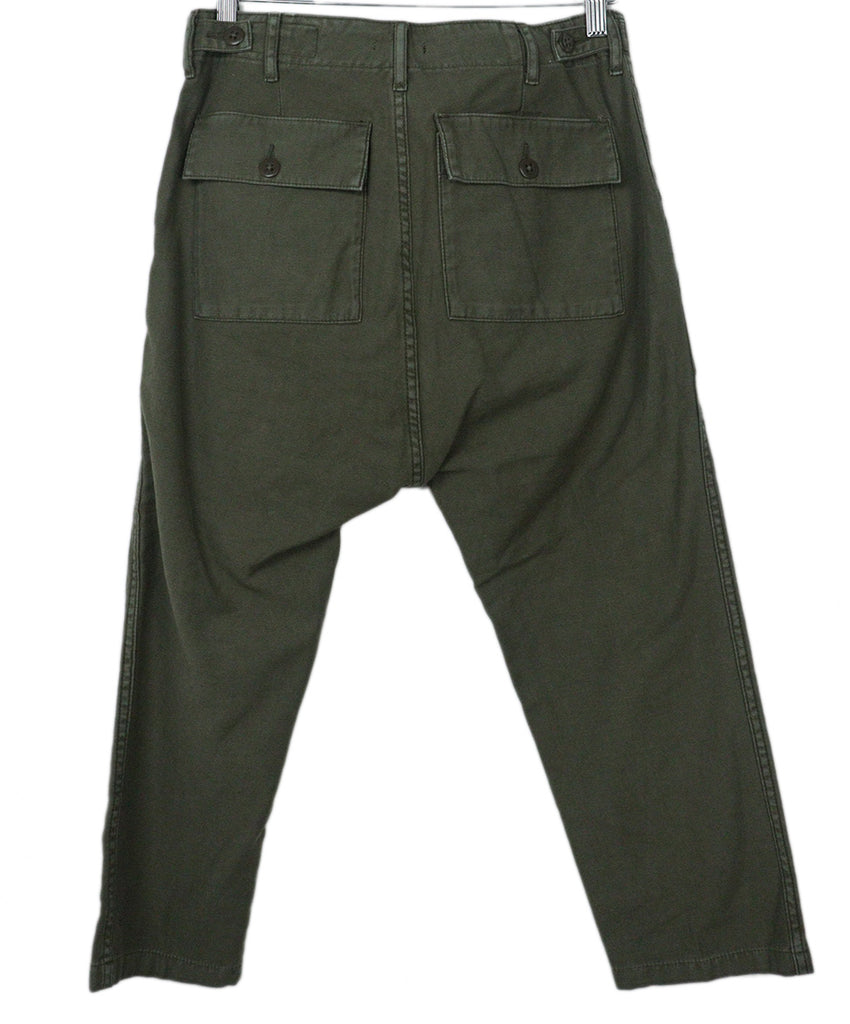 R13 Olive Green Cotton Pants 1