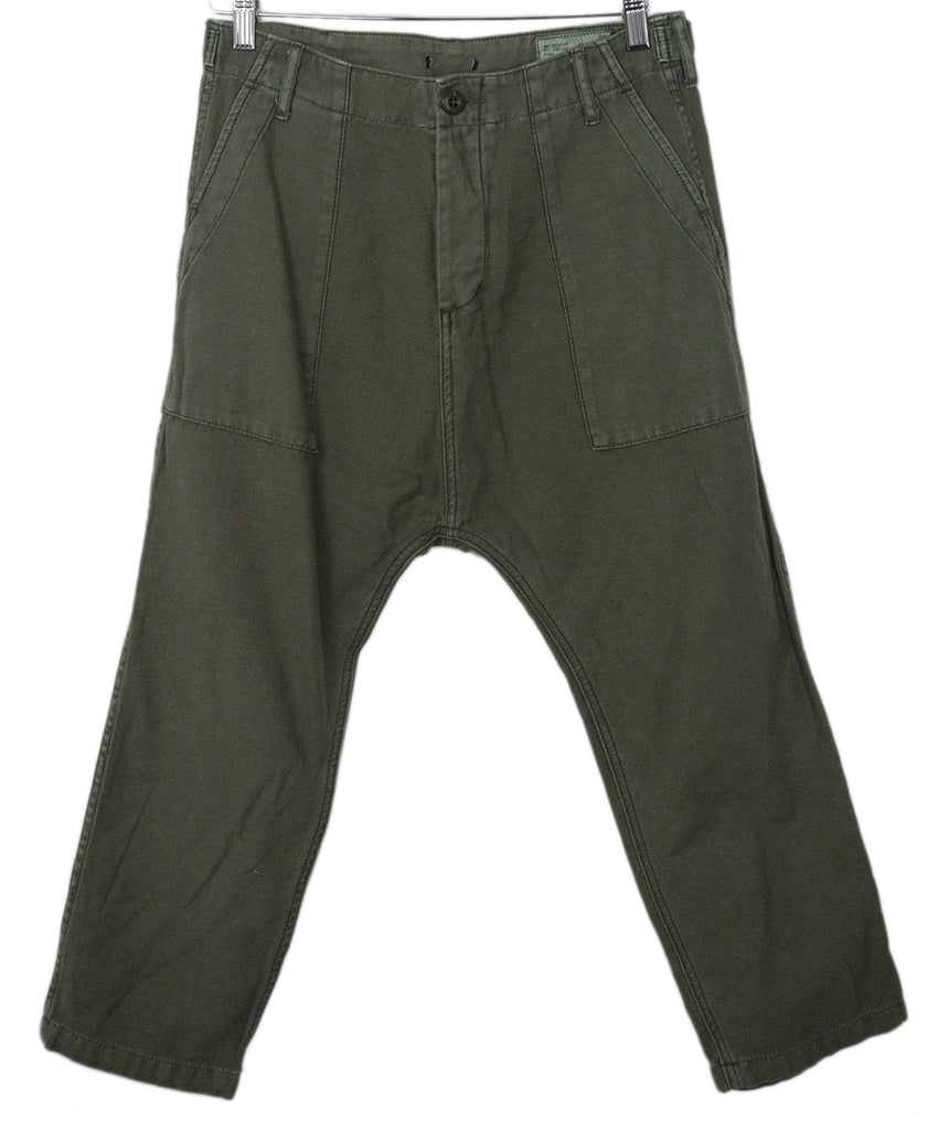 R13 Olive Green Cotton Pants 