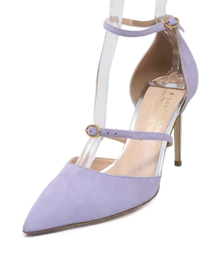 R. Sanderson Lavender Suede Heels sz 6 - Michael's Consignment NYC