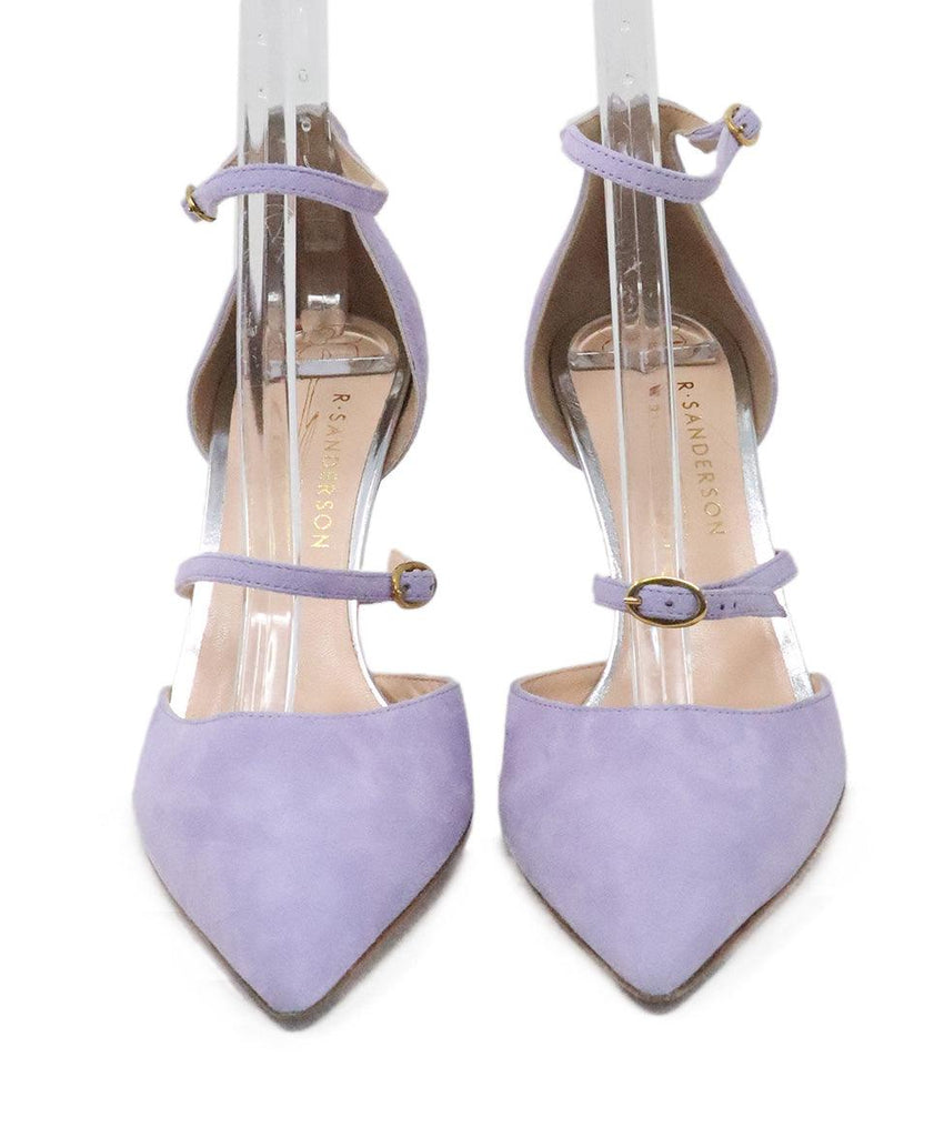 R. Sanderson Lavender Suede Heels sz 6 - Michael's Consignment NYC