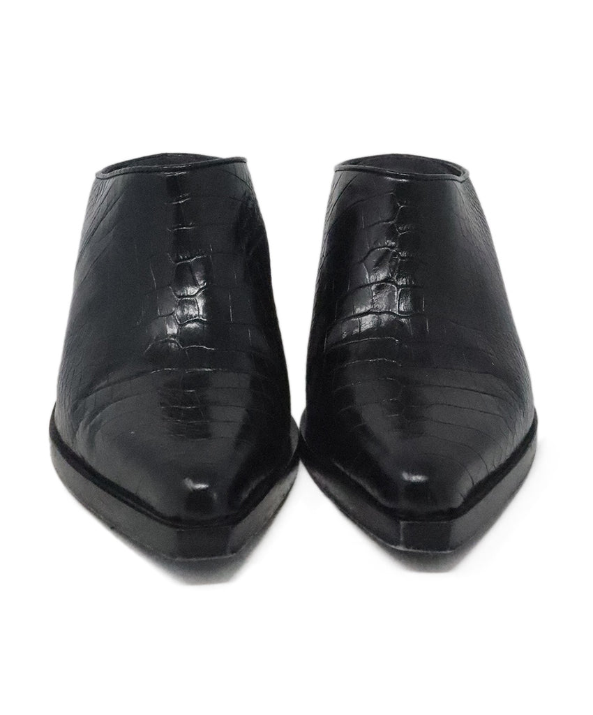 Rag & Bone Black Pressed Leather Mules 3