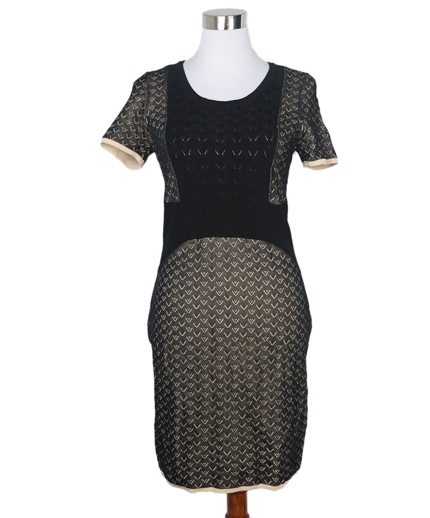 Rag & Bone Black & Beige Viscose Dress 