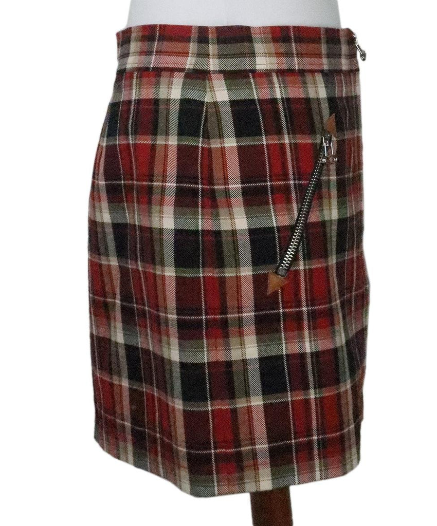 Rag & Bone Red Plaid Mini Skirt 1